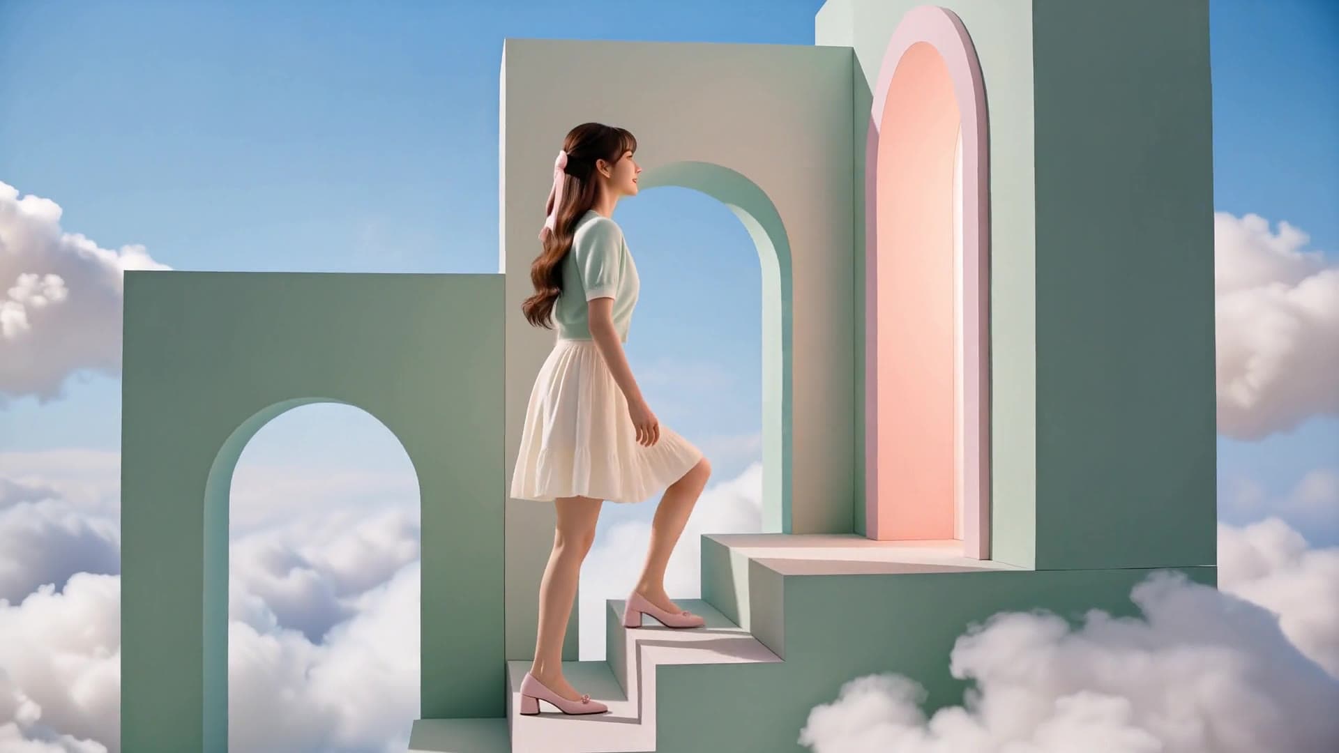 An imagined architectural space from the dream sequence